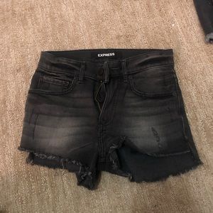 Black jeans shorts express